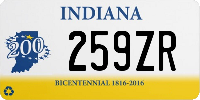 IN license plate 259ZR