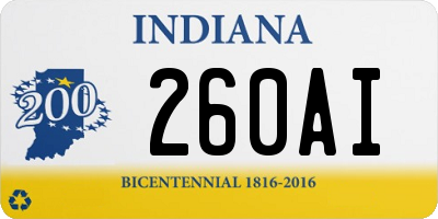 IN license plate 260AI