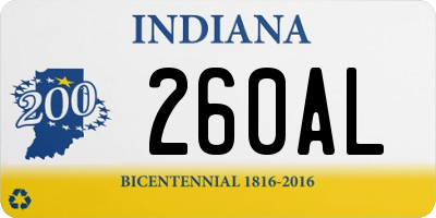 IN license plate 260AL