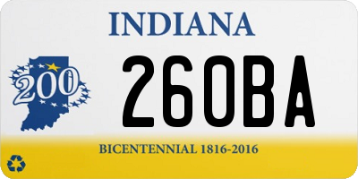 IN license plate 260BA