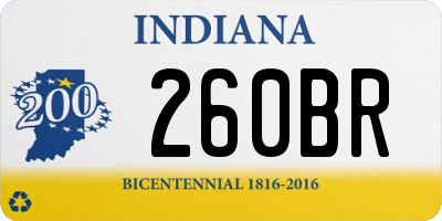 IN license plate 260BR