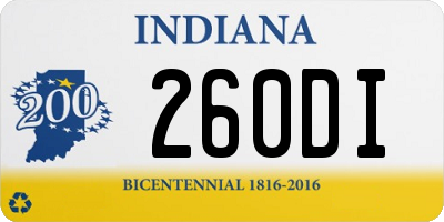IN license plate 260DI