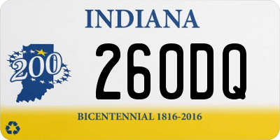 IN license plate 260DQ