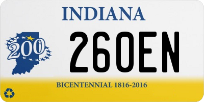 IN license plate 260EN