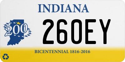 IN license plate 260EY