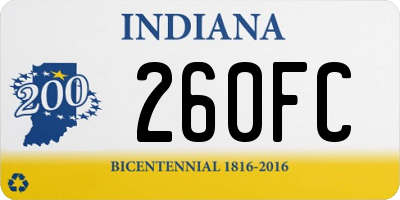 IN license plate 260FC