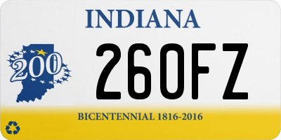 IN license plate 260FZ