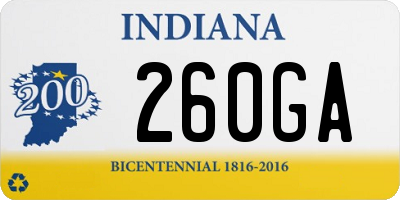 IN license plate 260GA