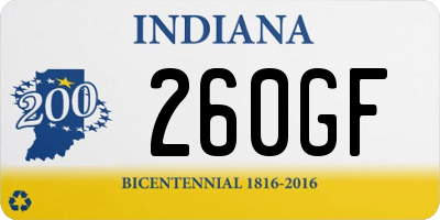 IN license plate 260GF