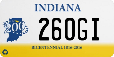 IN license plate 260GI