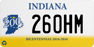 IN license plate 260HM