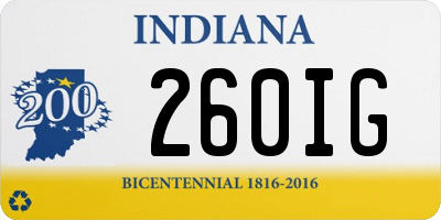 IN license plate 260IG