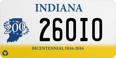 IN license plate 260IO