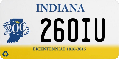 IN license plate 260IU