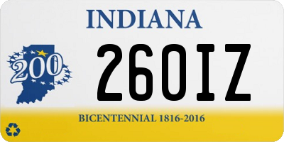 IN license plate 260IZ