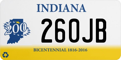IN license plate 260JB