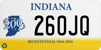 IN license plate 260JQ