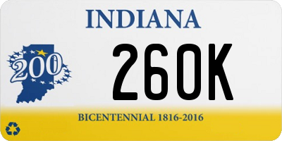 IN license plate 260K