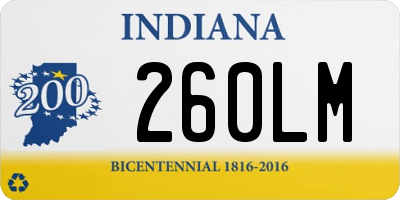 IN license plate 260LM