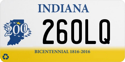 IN license plate 260LQ