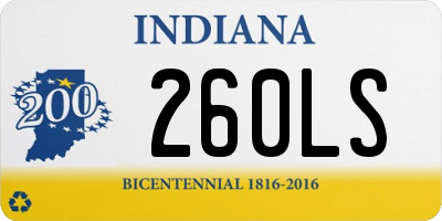 IN license plate 260LS