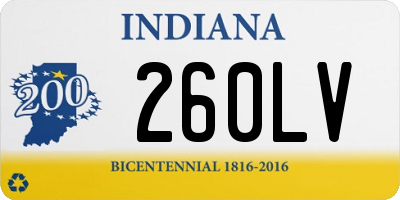 IN license plate 260LV