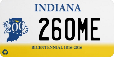 IN license plate 260ME