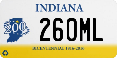 IN license plate 260ML