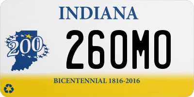 IN license plate 260MO