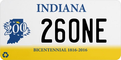 IN license plate 260NE