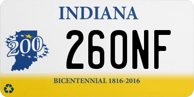 IN license plate 260NF