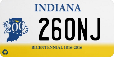 IN license plate 260NJ