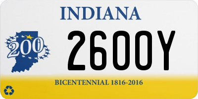 IN license plate 260OY