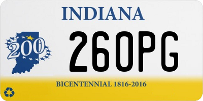 IN license plate 260PG