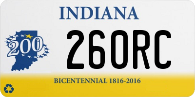 IN license plate 260RC