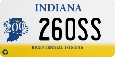 IN license plate 260SS