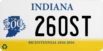 IN license plate 260ST