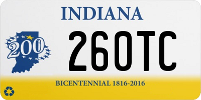 IN license plate 260TC