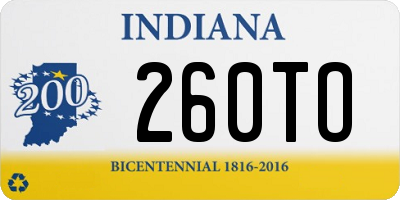 IN license plate 260TO