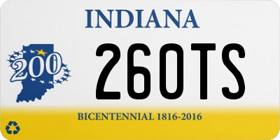 IN license plate 260TS