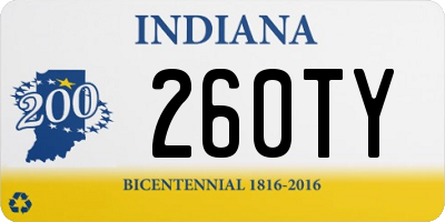 IN license plate 260TY