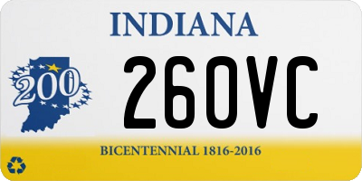 IN license plate 260VC