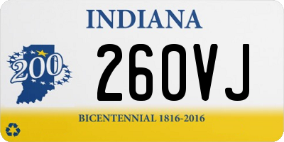 IN license plate 260VJ