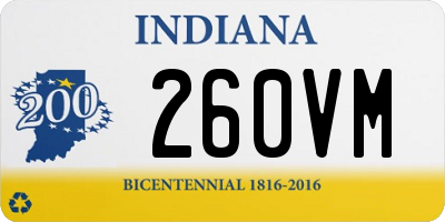 IN license plate 260VM