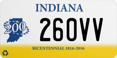 IN license plate 260VV