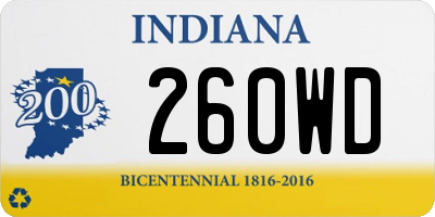 IN license plate 260WD