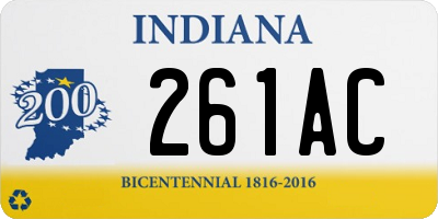 IN license plate 261AC