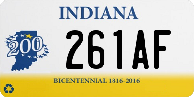 IN license plate 261AF