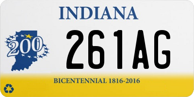 IN license plate 261AG