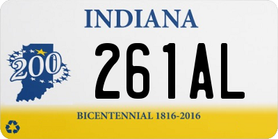 IN license plate 261AL